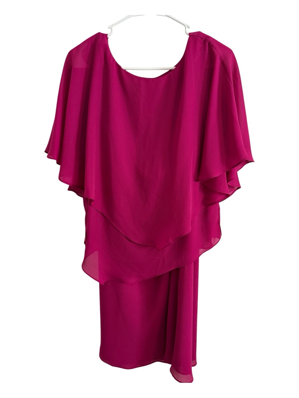 Draper’s & Damon’s Pink 2 Piece Set Size 14 Chiffon Blouse Skirt